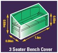 Premium Woven Polyester Cover - bench cover 1.5m